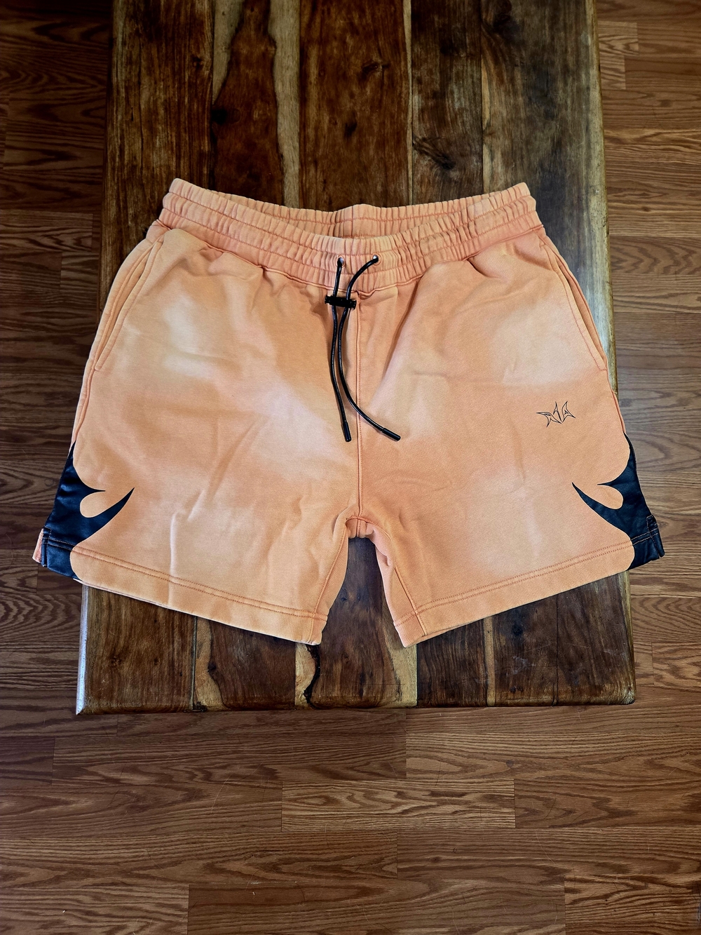 RtA Men's 'Clyde Orange' Western Cotton Drawstring Shorts. Size X-Large